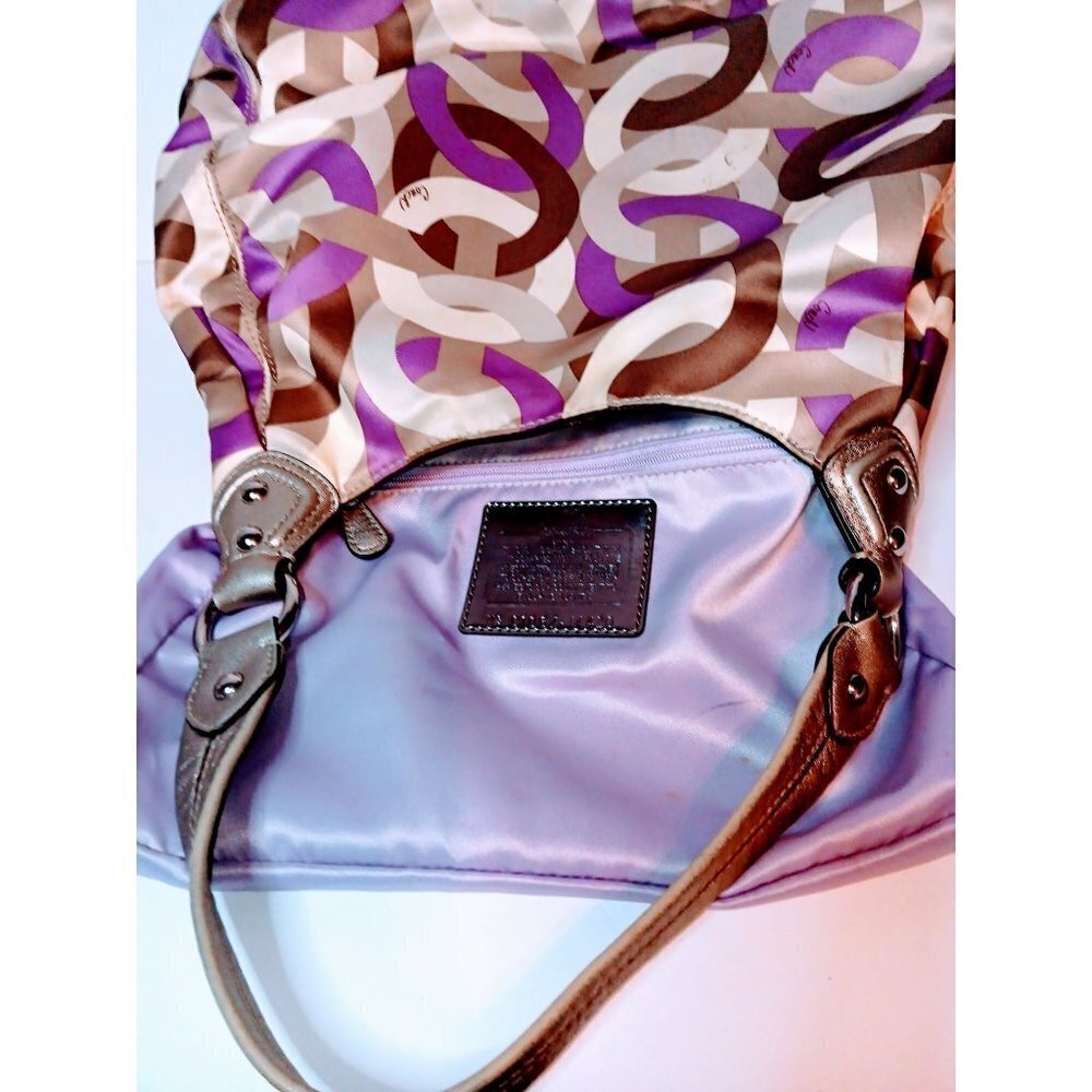 Coach Madison Signature Op Art Maggie Hobo Bag - Picture 11 of 15